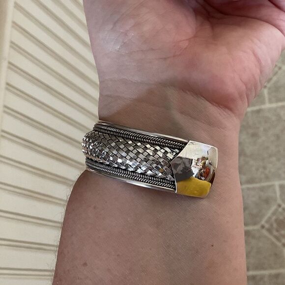 NWOT Sterling SILVER 925 one size braid bracelet new - Picture 9 of 11